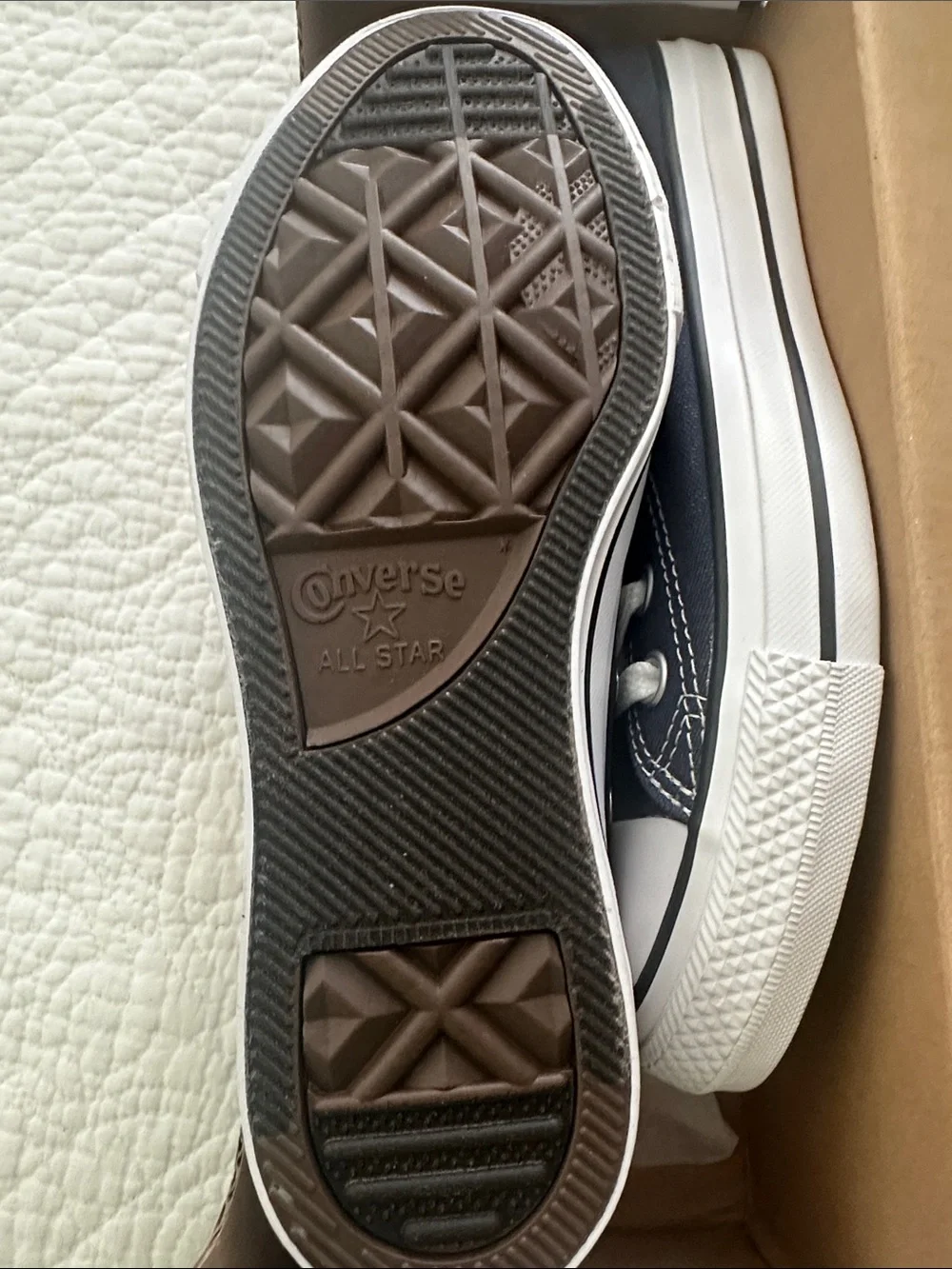 Converse Navy and White Low-Top Canvas Sneakers